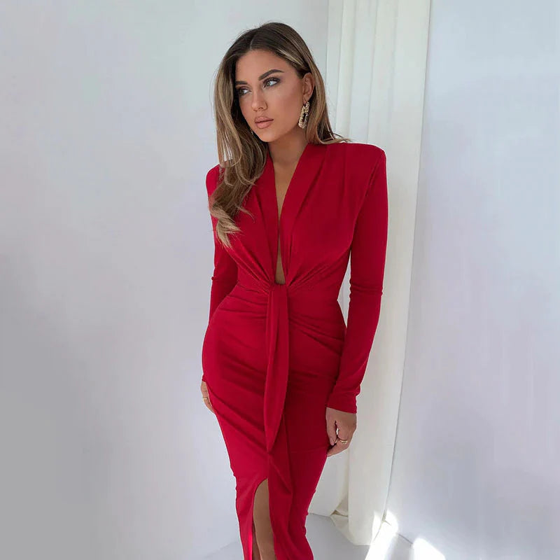 Daniella™ Diepe V Strakke Jurk