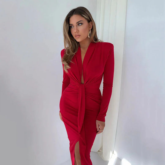 Daniella™ Diepe V Strakke Jurk